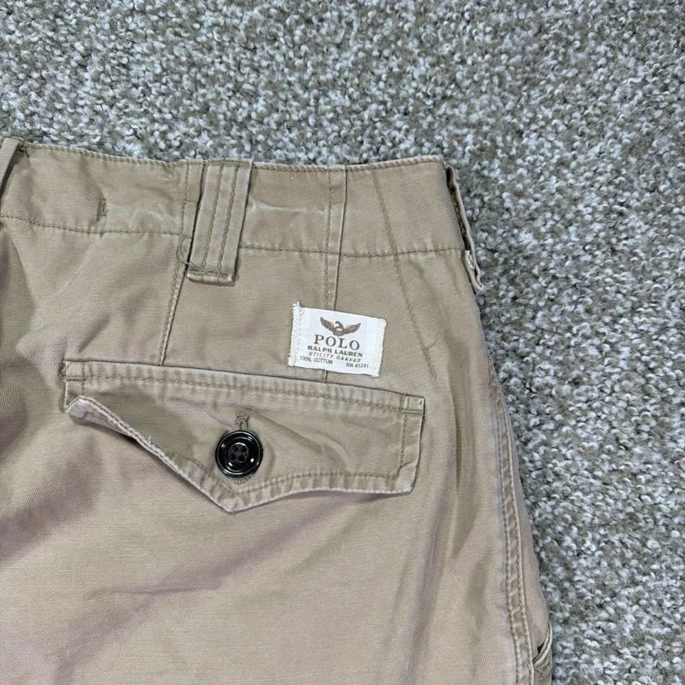 Polo Ralph Lauren Military Cargo Shorts Drill Utility Size 32 Waist /10'